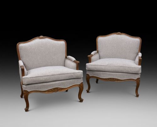 A Pair of 19th C French Fauteuils