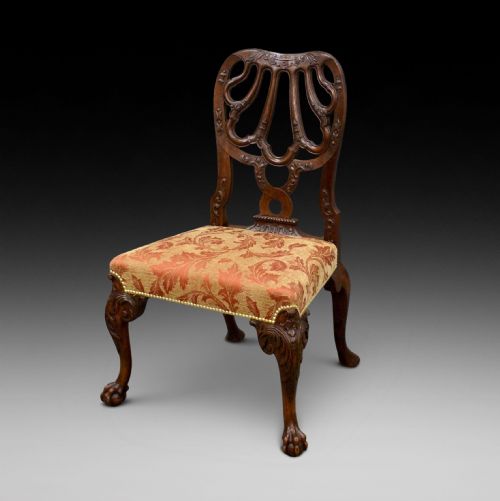 A Chippendale Style Walnut Side Chair