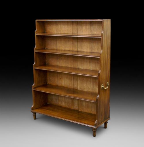 A Late Georgian Mahogany Waterfall Bookcase
