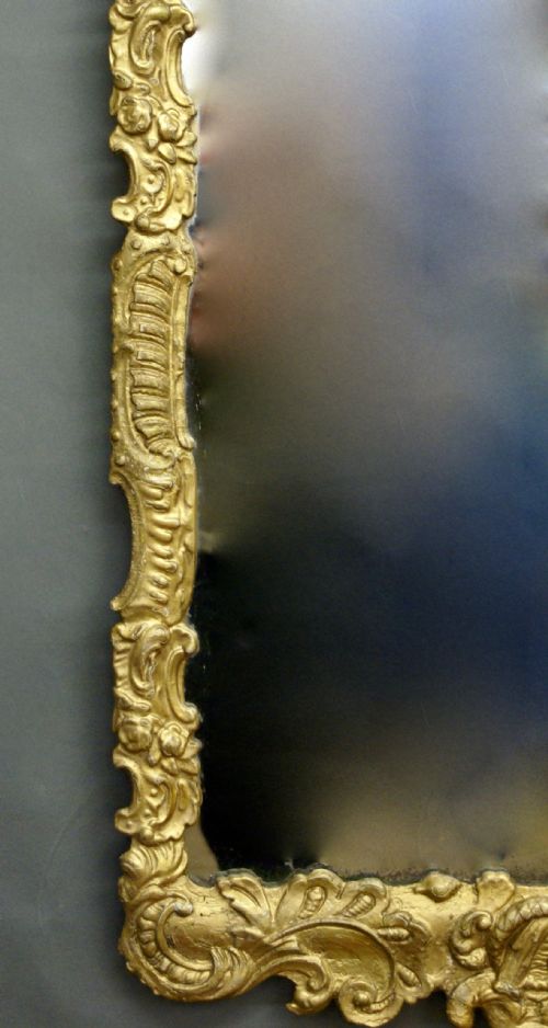 LATE 18TH C GILT FRAME WALL MIRROR - ADDITIONAL PHOTO 2