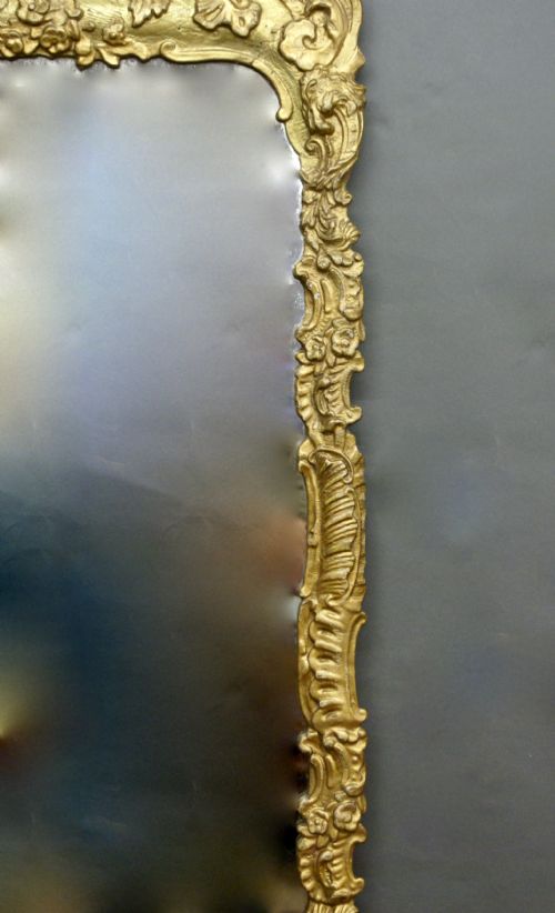 LATE 18TH C GILT FRAME WALL MIRROR - ADDITIONAL PHOTO 4