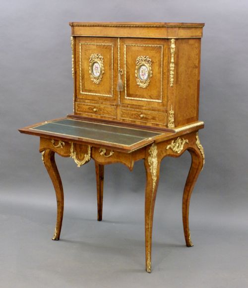 A SUPERB 19TH C FRENCH BONHEUR DU JOUR - ADDITIONAL PHOTO 4