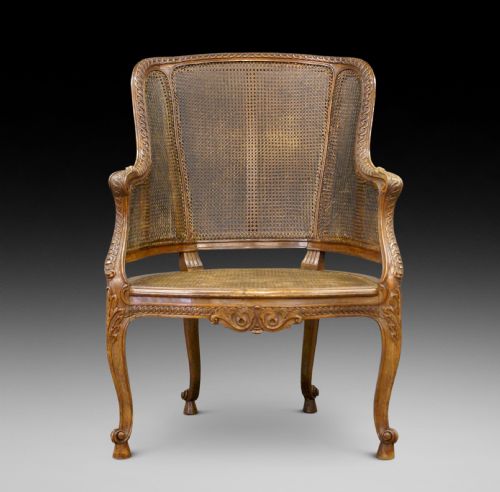 A 19th C French  Walnut Bergere Chair