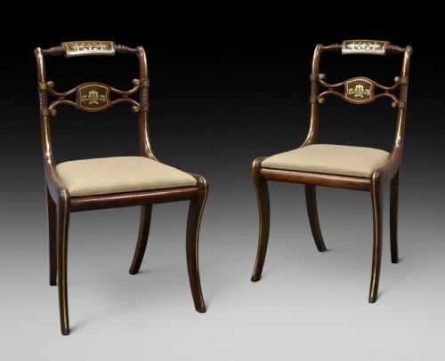 A Superb Pair of Regency Side Chairs