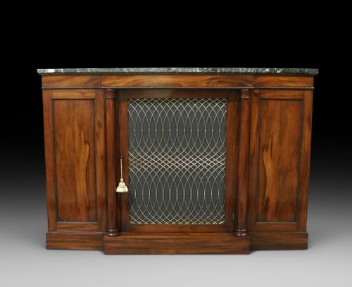 A William IV Goncalo Alves Break Front Cabinet