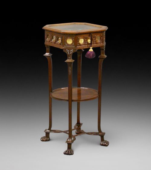 A Superb Carved Mahogany Bijouterie Table
