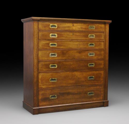 A Mahogany Mid 19th Century Plans Chest