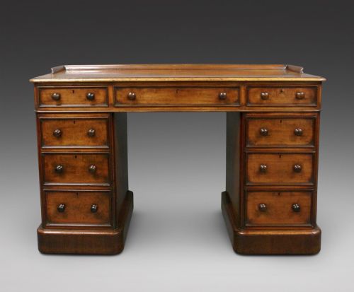 An Attractive Mahogany Pedestal Desk