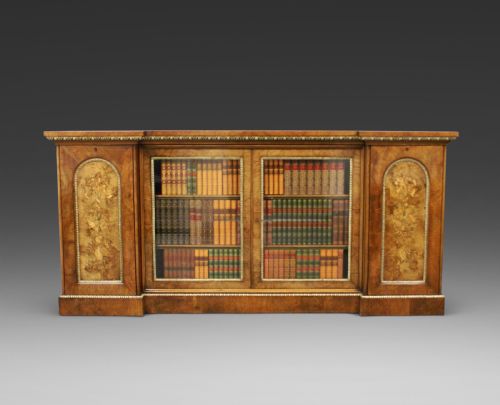 An Exceptional Walnut and Ormolu Side Cabinet