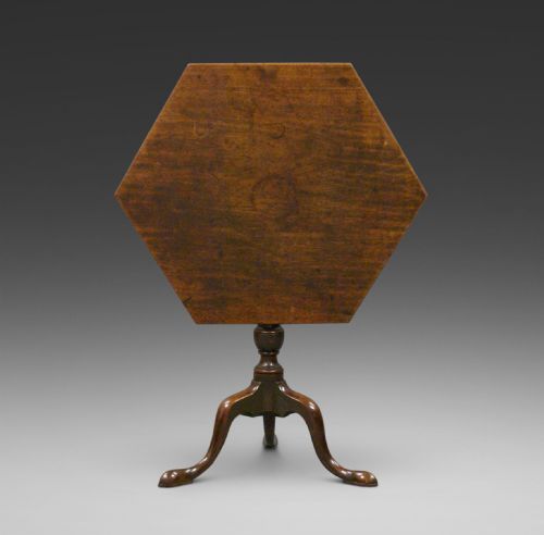 An Unusual Georgian Hexagonal Tripod Table