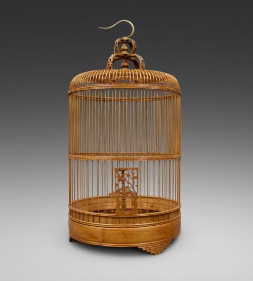 A Decorative Bamboo Bird Cage