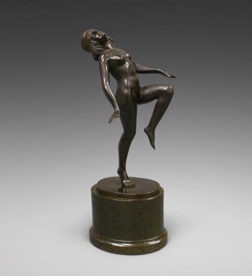 Art Deco Bronze Figure of a Dancing Nude