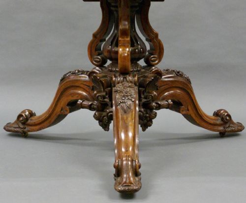 A SUPERB LARGE ROSEWOOD CENTRE TABLE - ADDITIONAL PHOTO 2