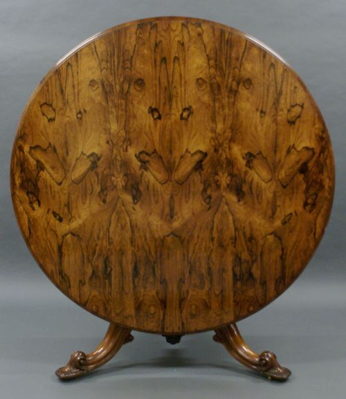 A SUPERB LARGE ROSEWOOD CENTRE TABLE - ADDITIONAL PHOTO 4