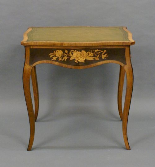 A FINE MARQUETRY INLAID WRITHING TABLE - ADDITIONAL PHOTO 1