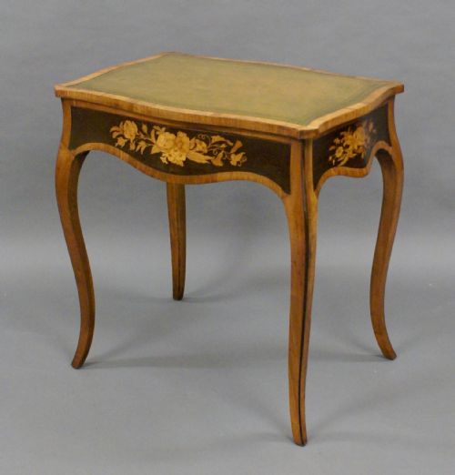 A FINE MARQUETRY INLAID WRITHING TABLE - ADDITIONAL PHOTO 2