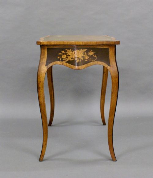 A FINE MARQUETRY INLAID WRITHING TABLE - ADDITIONAL PHOTO 4