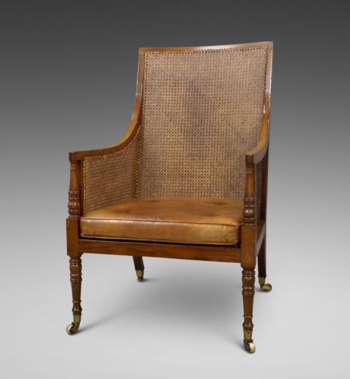 An Unusually Large Georgian Bergere Chair