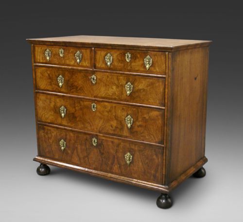 A William & Mary Walnut Chest of Drawers