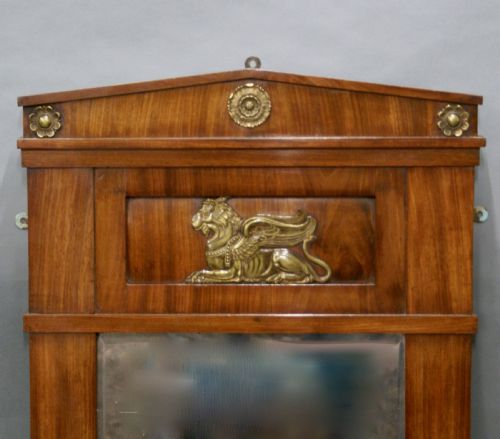 AN EMPIRE PERIOD MAHOGANY AND ORMOLU MIRROR - ADDITIONAL PHOTO 1