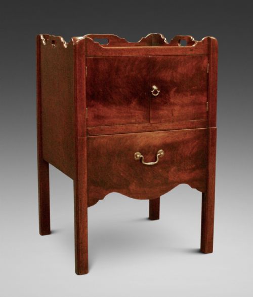 A George III Tray-top Bedside Commode