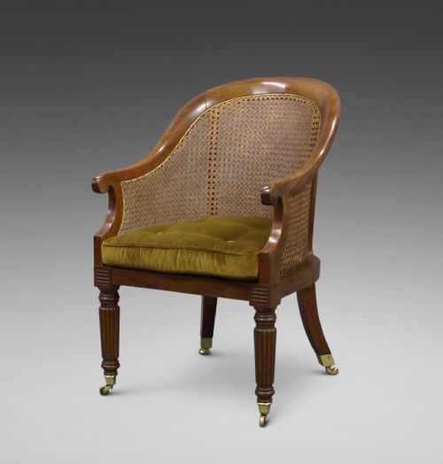 A Regency Mahogany Bergere Chair