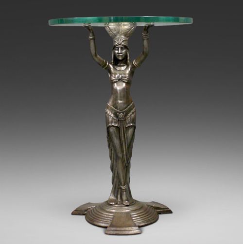 An Art Deco Cast Iron Side Table