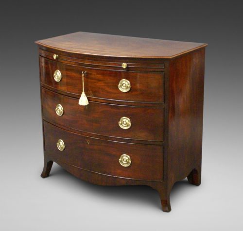 George III Cuban Mahogany Bow-fronted Chest