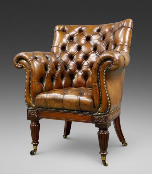 An Impressive Regency Library Arm Chair