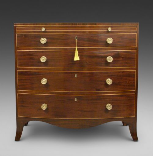 A George IV Mahogany Bow-fronted Chest