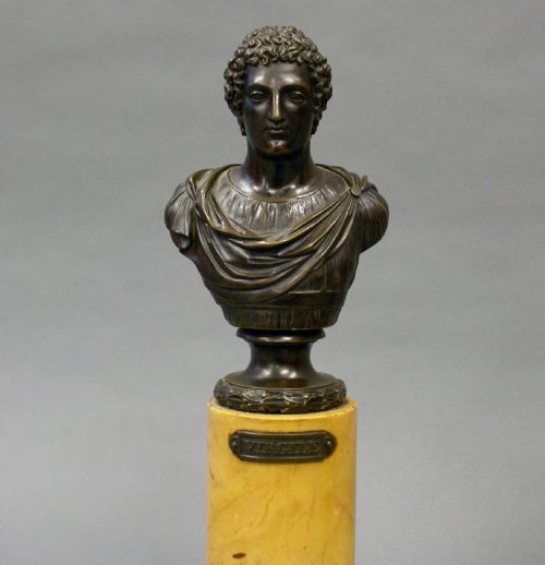 A PAIR OF BRONZE BUSTS OF CLASSICAL PHILOSOPHERS - ADDITIONAL PHOTO 1