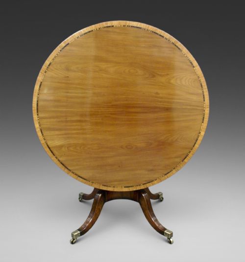 A Regency Mahogany and Corromandle Centre Table