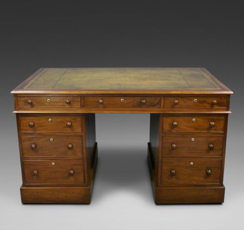 A "Stand Alone" Mahogany Pedestal Desk
