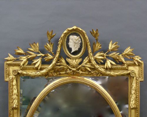 A LARGE 19THC FRENCH GILT FRAME MIRROR - ADDITIONAL PHOTO 1