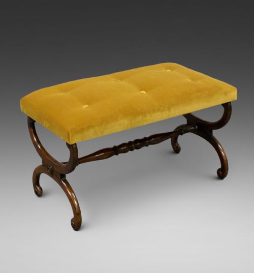 Regency Rosewood X Frame Stool