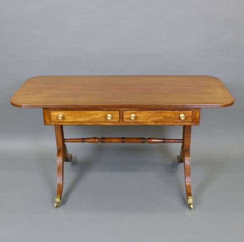 AN UNUSUAL REGENCY MAHOGANY SOFA TABLE - ADDITIONAL PHOTO 2