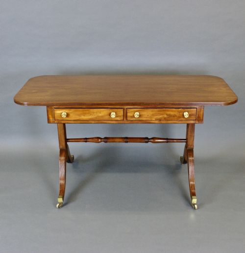 AN UNUSUAL REGENCY MAHOGANY SOFA TABLE - ADDITIONAL PHOTO 3