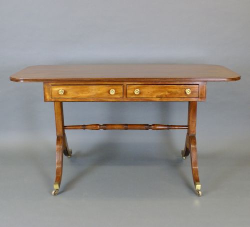 AN UNUSUAL REGENCY MAHOGANY SOFA TABLE - ADDITIONAL PHOTO 4