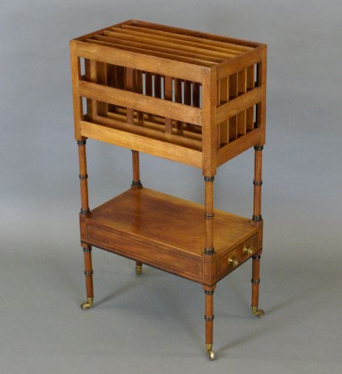 RARE REGENCY MAHOGANY CANTERBURY - ADDITIONAL PHOTO 2