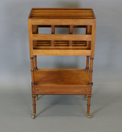 RARE REGENCY MAHOGANY CANTERBURY - ADDITIONAL PHOTO 3