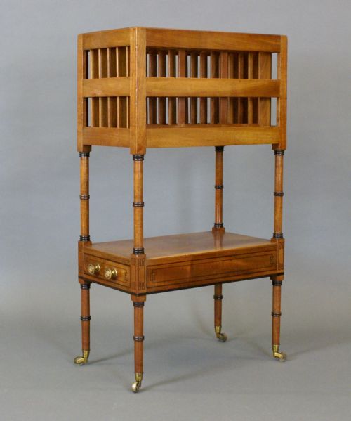 RARE REGENCY MAHOGANY CANTERBURY - ADDITIONAL PHOTO 5