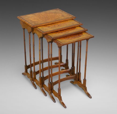 a fine set of edwardian quartetto tables - CATEGORY: ANTIQUE TABLES - DATED 1910