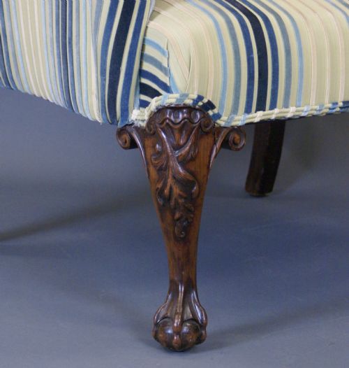 A 19TH CENTURY WALNUT WING CHAIR - ADDITIONAL PHOTO 1