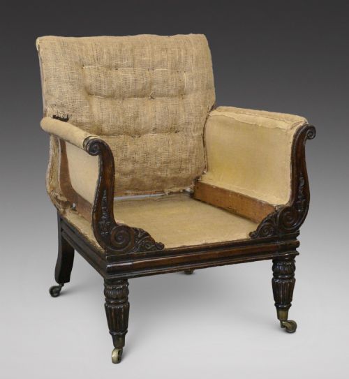 Regency Simulated Rosewood Arm Chair
