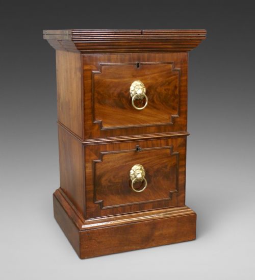 An Unusual Regency Pedestal Celarette