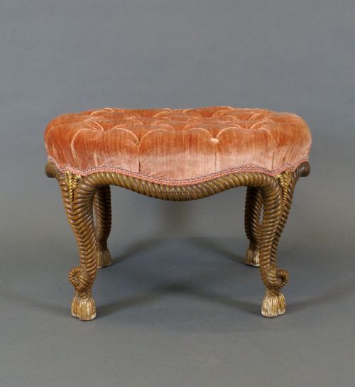 A DECORATIVE STOOL ATTRIBUTED TO AME FOURNIER - ADDITIONAL PHOTO 2