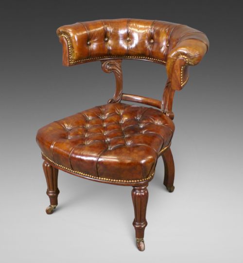 A Superb Leather Desk Chair