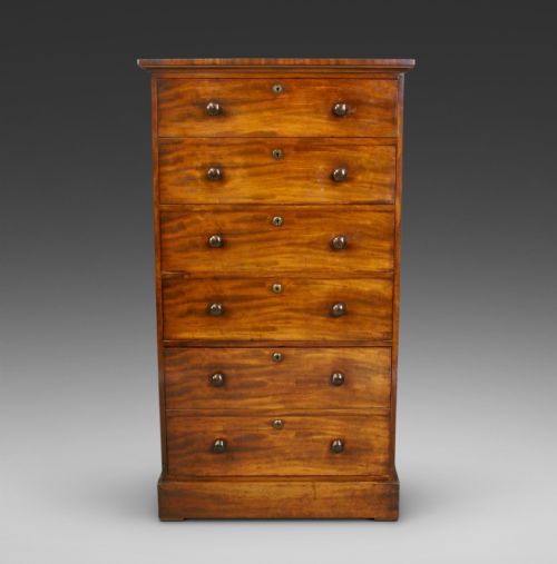 A Late Regency Tall Mahogany Chest