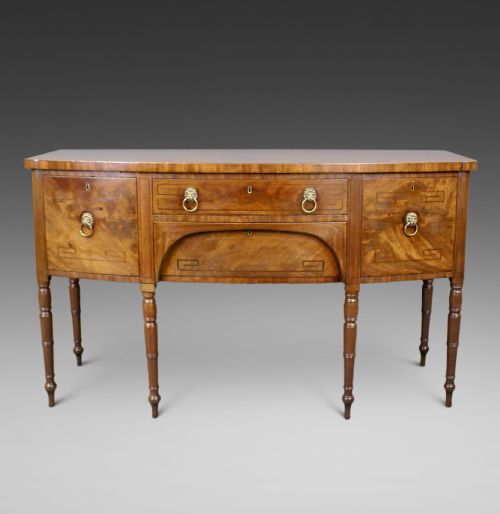 A Late Regency Mahogany Bow-fronted Sideboard
