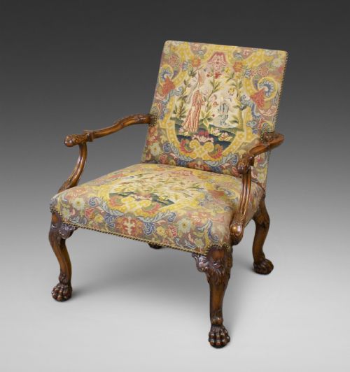 A Fine George II Style Gainsborough Chair